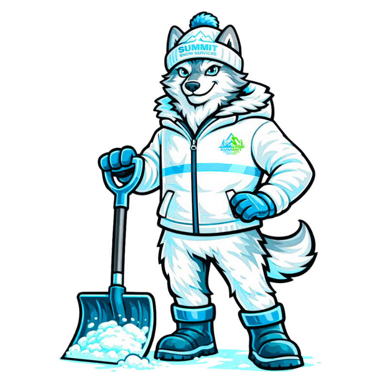 Summit's snow-crew mascot, ready to clear the next storm